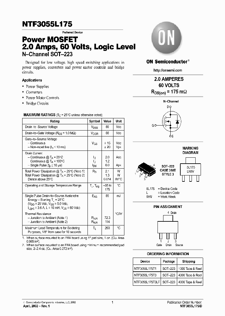 NTF3055L175-D_2233764.PDF Datasheet