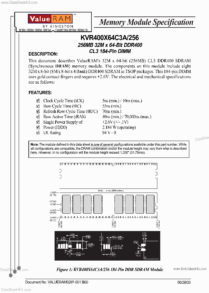 KVR400X64C3A256_2233883.PDF Datasheet