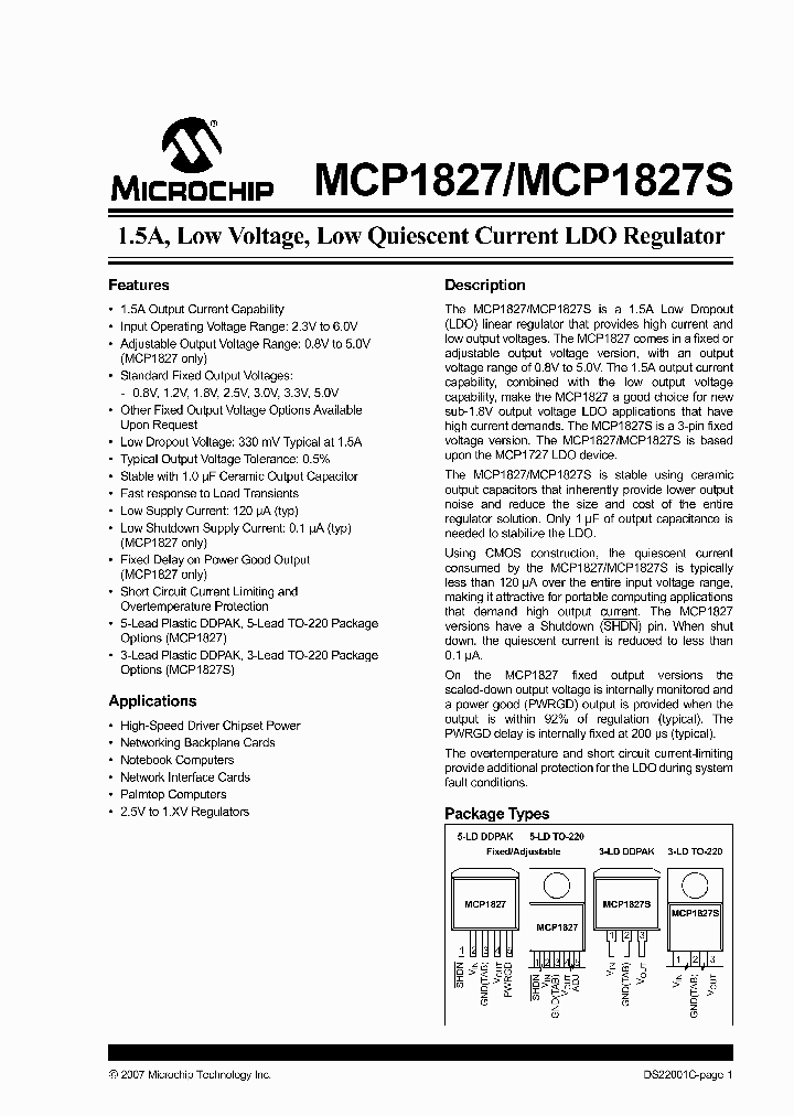 MCP1827T-2502EEB_2235244.PDF Datasheet