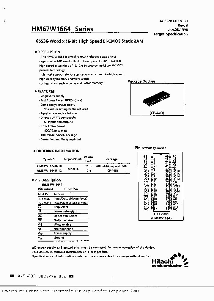 HM67W1664JP-10_2234293.PDF Datasheet