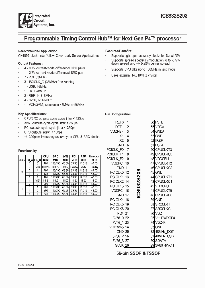 ICS932S208YGLF-T_2235582.PDF Datasheet