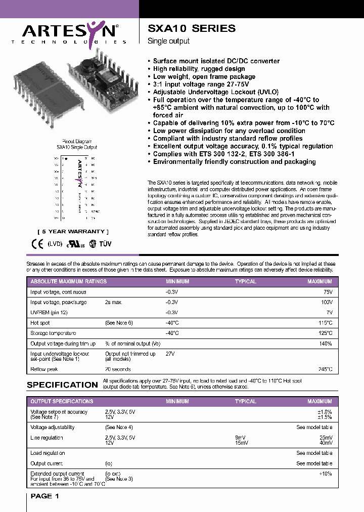 SXA10-48S3V3_2236800.PDF Datasheet