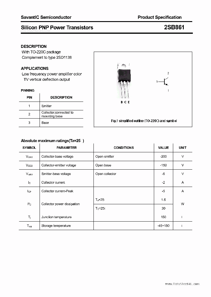 2SB861_2236397.PDF Datasheet