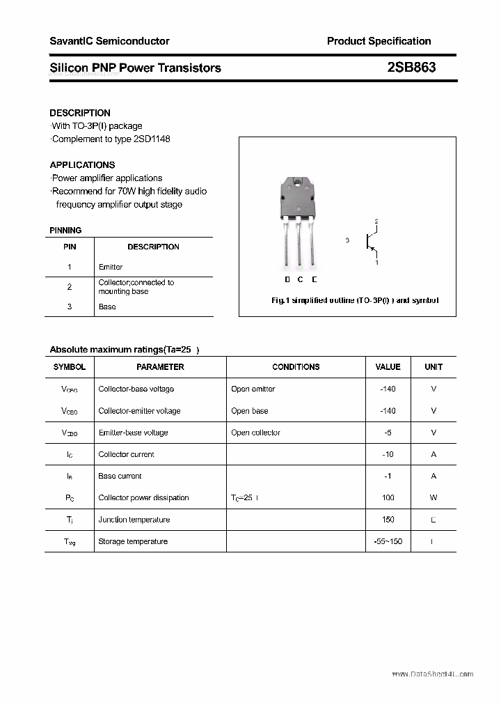2SB863_2236399.PDF Datasheet