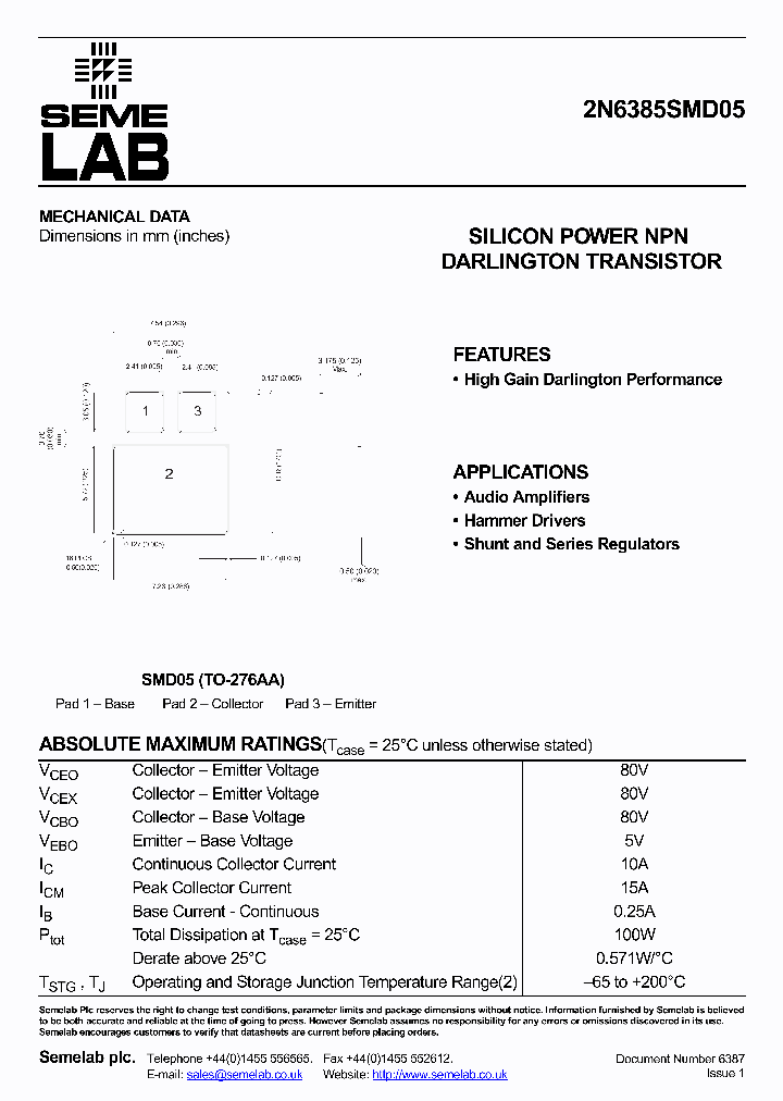 2N6385SMD05_2237505.PDF Datasheet