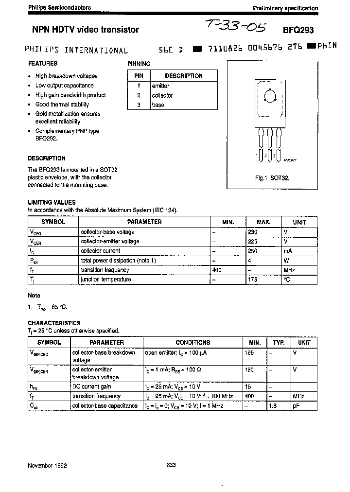 BFQ293_2240045.PDF Datasheet
