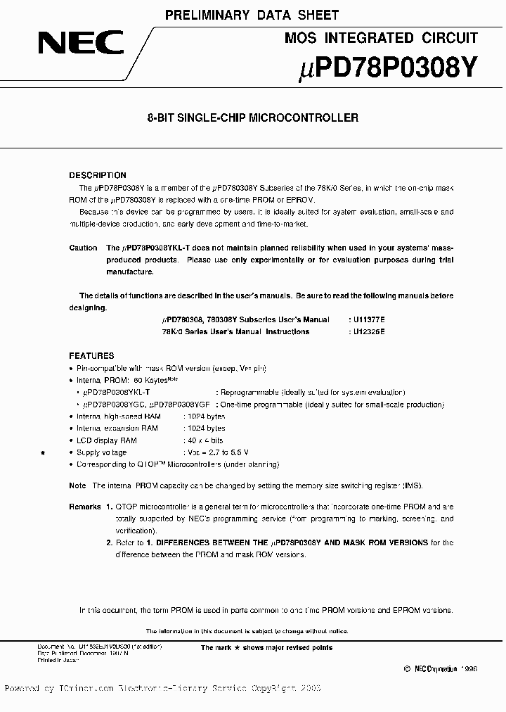 UPD78P0308YGC-8EU_2240134.PDF Datasheet