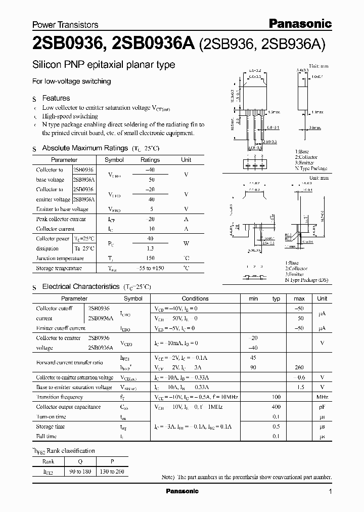2SB09362SB0936A2SB9362SB936A_2239088.PDF Datasheet