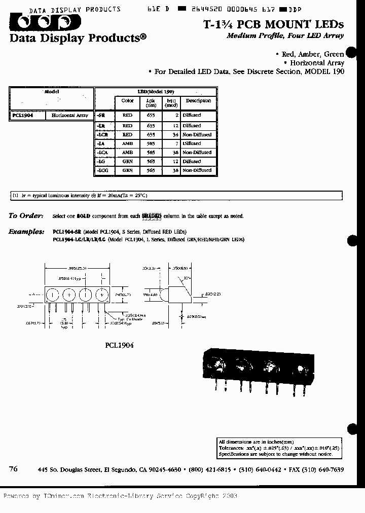 PCL1904LCG_2240245.PDF Datasheet