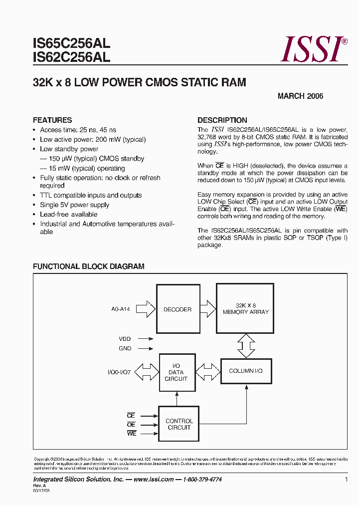 IS65C256AL-25UA3_2241393.PDF Datasheet