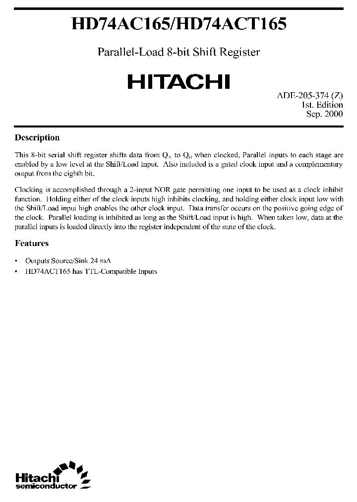 HD74AC165HD74ACT165_2242306.PDF Datasheet