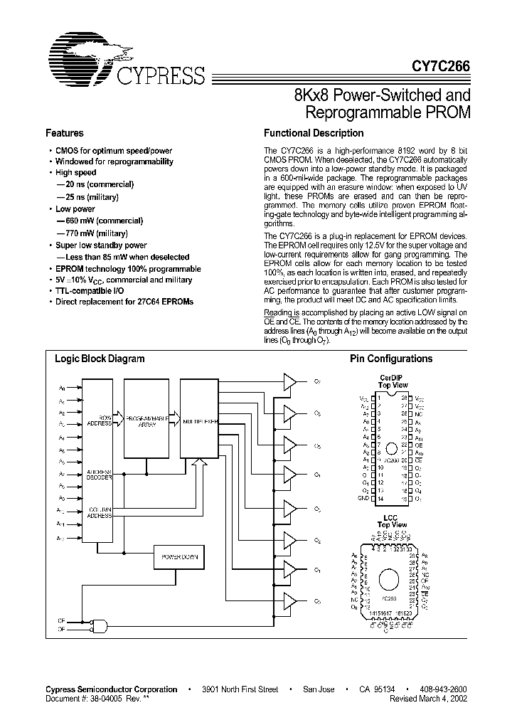CY7C266-45DMB_2243001.PDF Datasheet