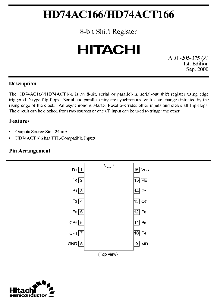HD74AC166HD74ACT166_2243430.PDF Datasheet
