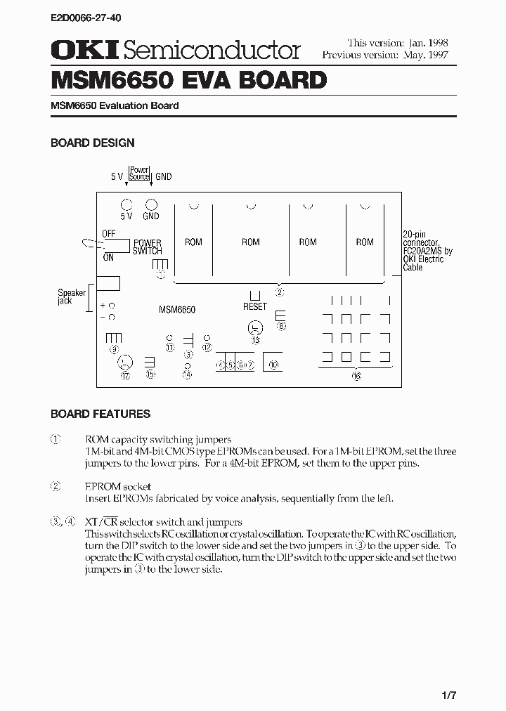 MSM6650EVALUATIONBOARD_2242799.PDF Datasheet