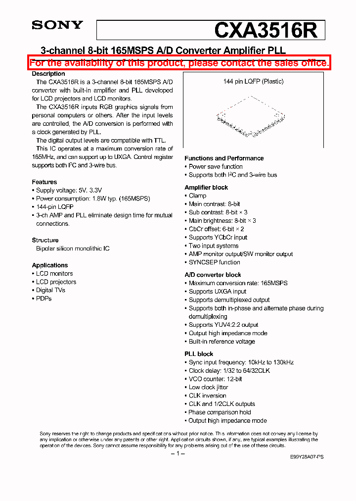 CXA3516R_2242678.PDF Datasheet