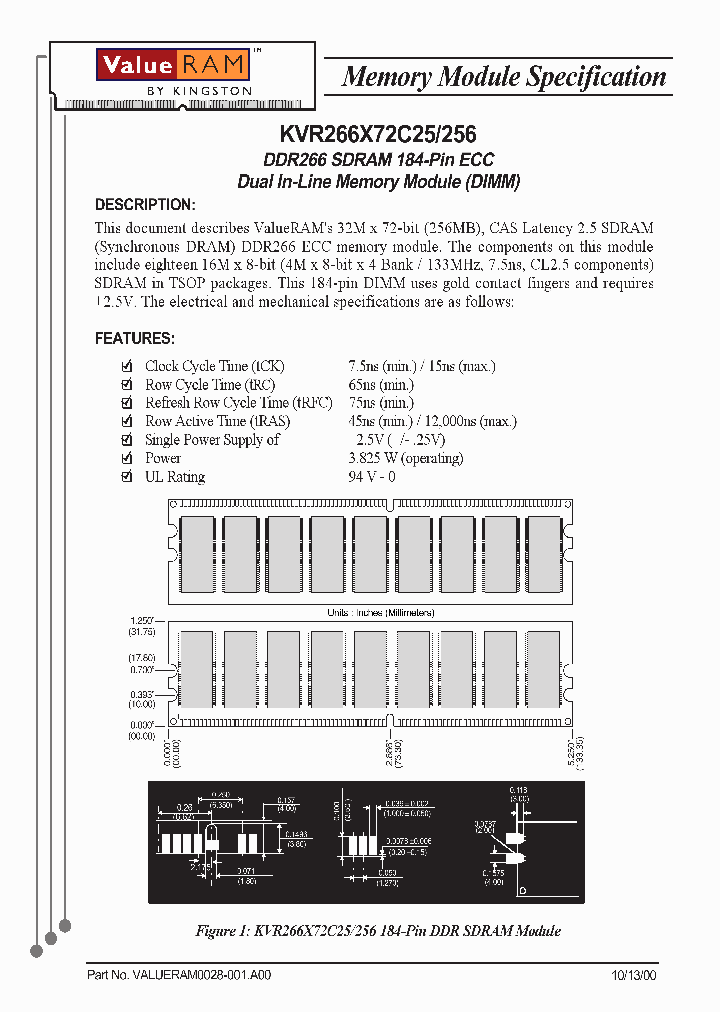 KVR266X72C25256_2243945.PDF Datasheet