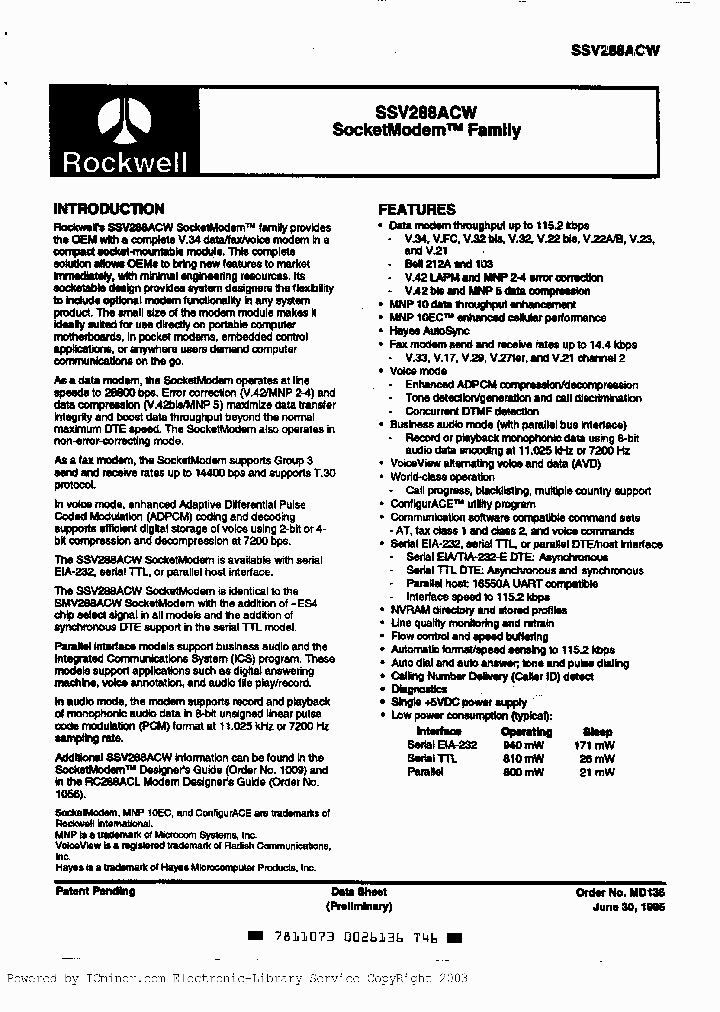 SSV288ACW-H2D0A0P0_2246512.PDF Datasheet