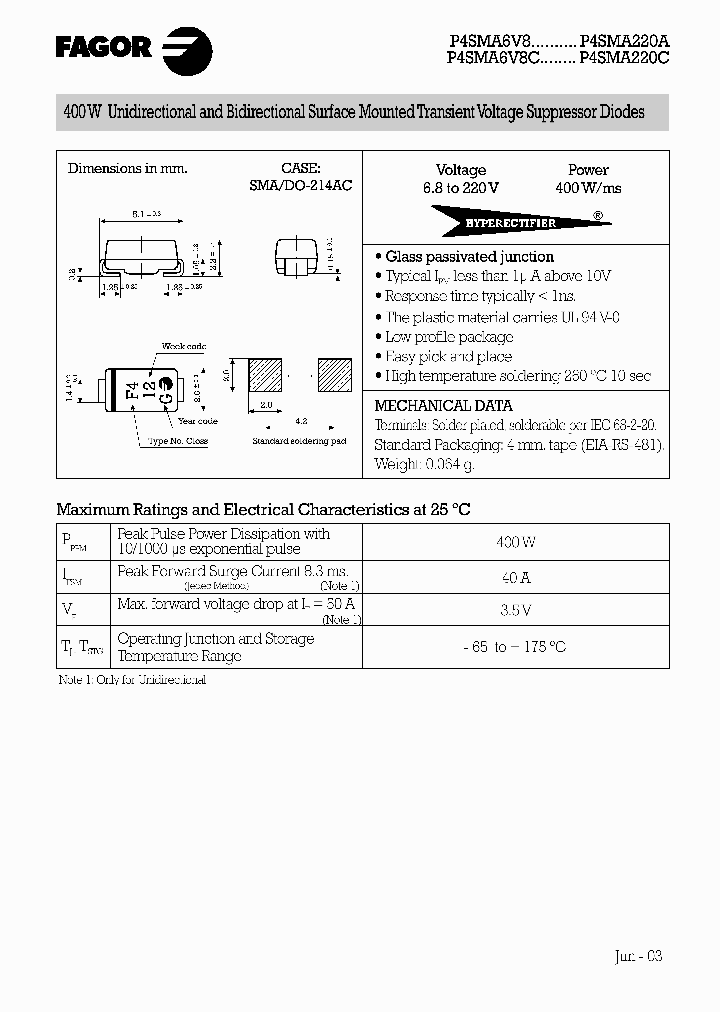 P4SMA9V1A_2245681.PDF Datasheet