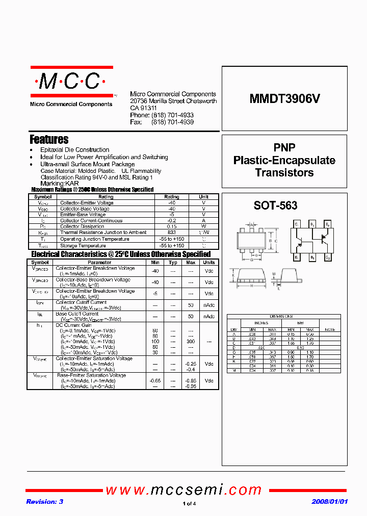 MMDT3906V-TP_2251482.PDF Datasheet