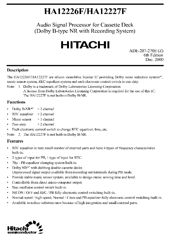 HA12226FHA12227F_2246749.PDF Datasheet