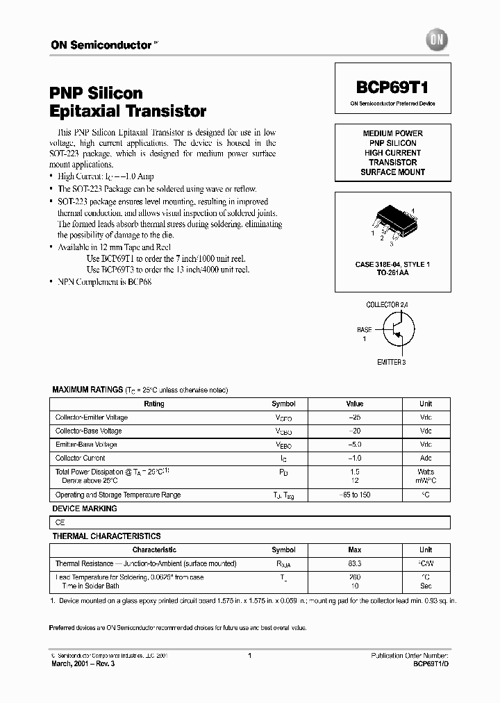 BCP69T1D_2245485.PDF Datasheet