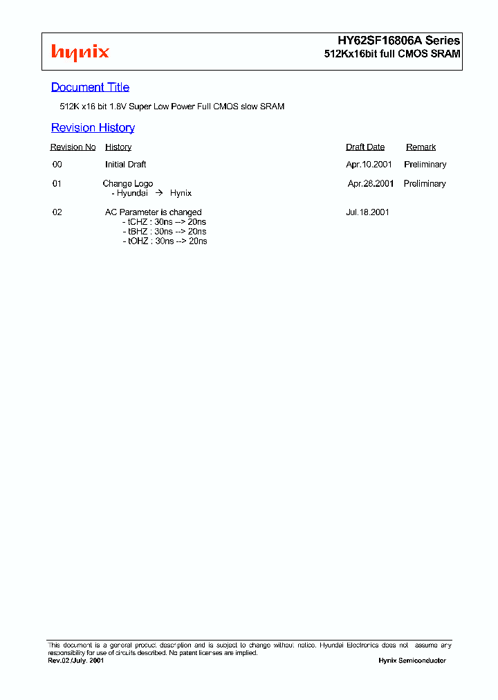 HY62SF16806A-SM10C_2249427.PDF Datasheet