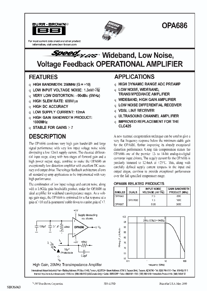 OPA686U2K5_2249277.PDF Datasheet