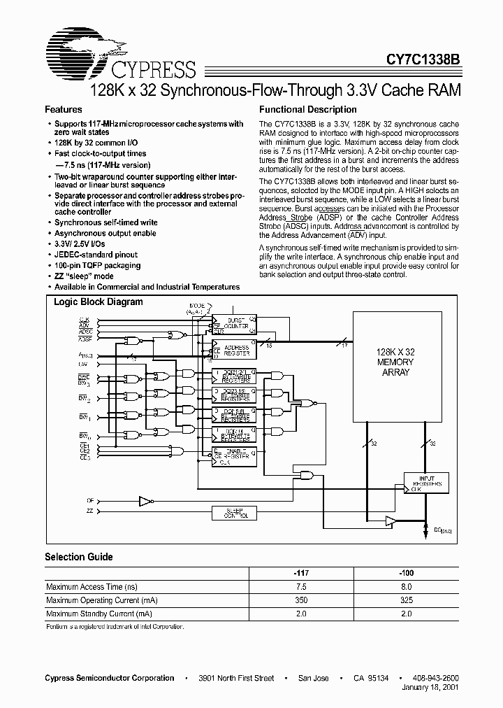 CY7C1338B-117BGC_2251629.PDF Datasheet