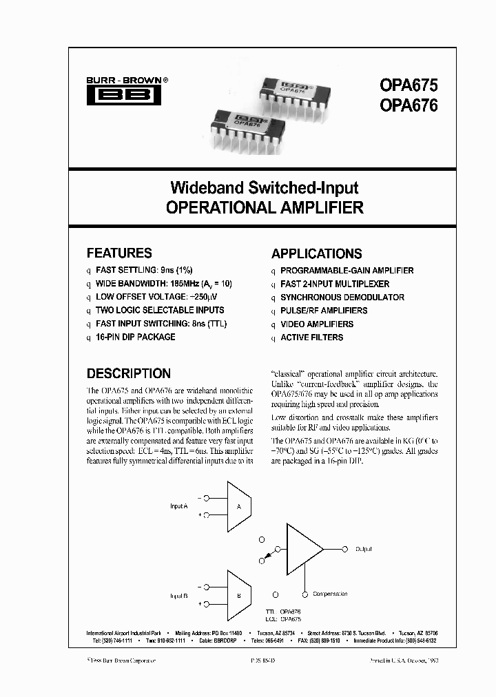 OPA675OPA676_2252161.PDF Datasheet