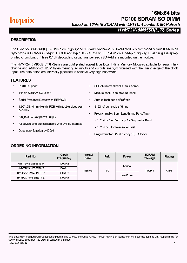 HYM72V16M656BLT6-S_2253542.PDF Datasheet