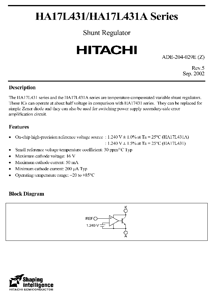 HA17L431HA17L431ASERIES_2252763.PDF Datasheet