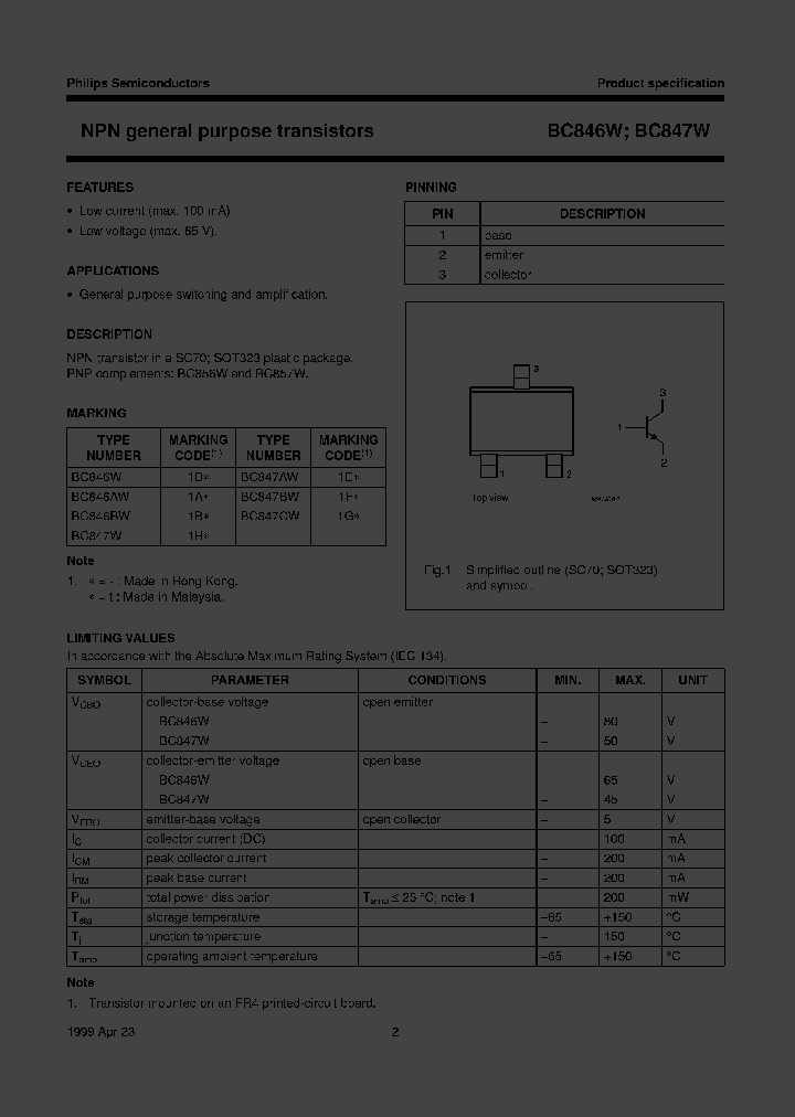 BC846WTR_2250274.PDF Datasheet
