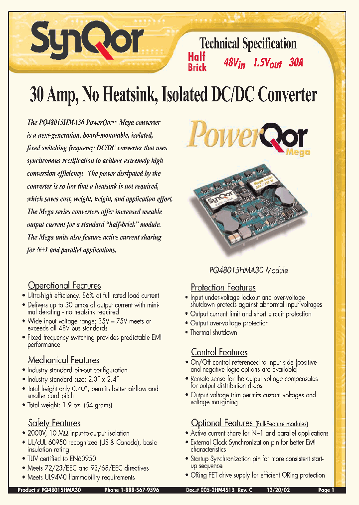 PQ48015HMA30PKF_2255525.PDF Datasheet
