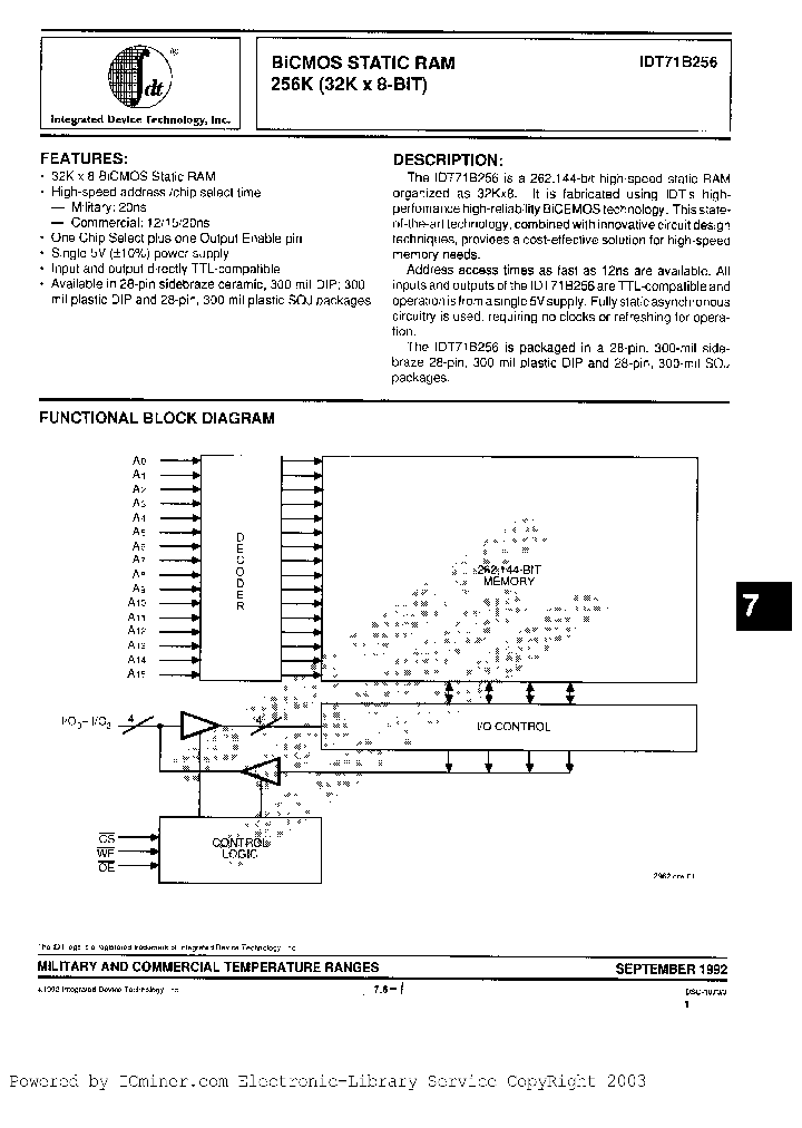 IDT71B256S12TP_2257059.PDF Datasheet