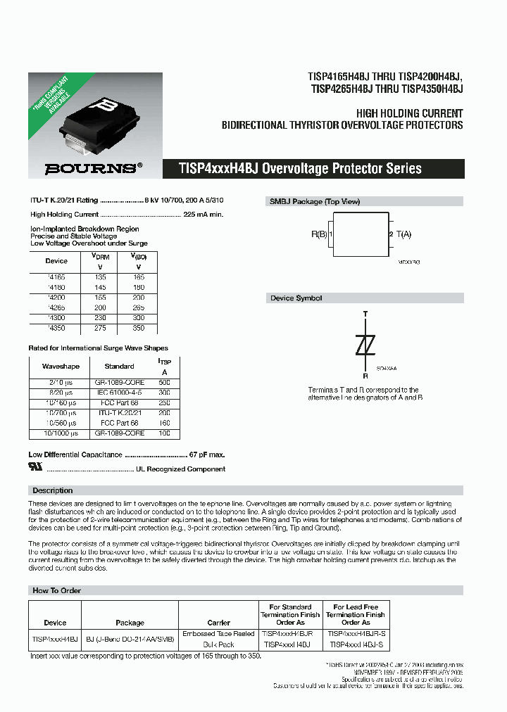 TISP4XXXH4BJ_2256959.PDF Datasheet