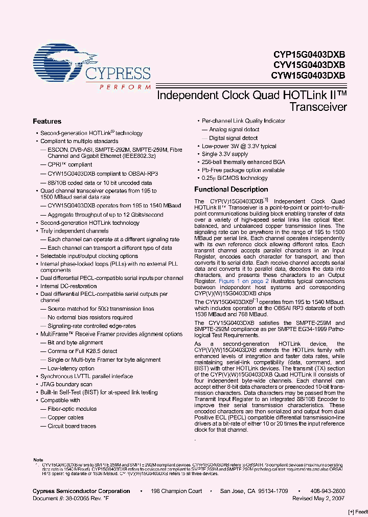CYP15G0403DXB-BGXI_2256792.PDF Datasheet