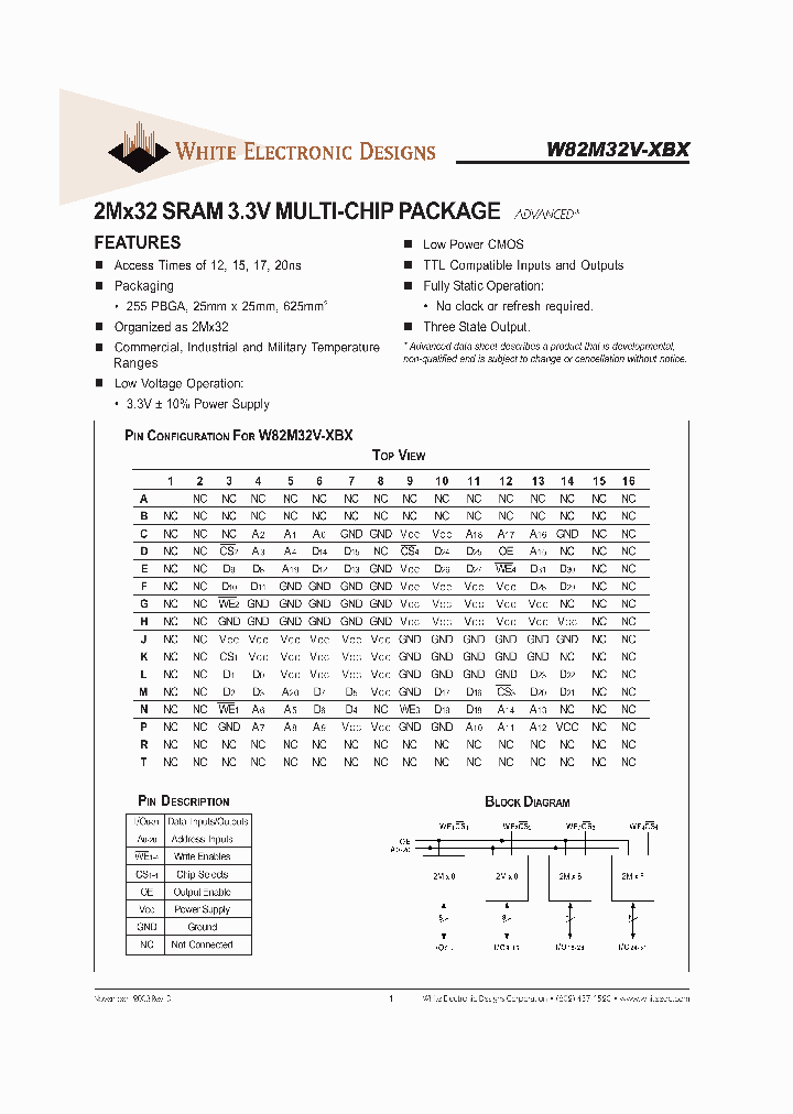 W82M32V-XBX_2258621.PDF Datasheet