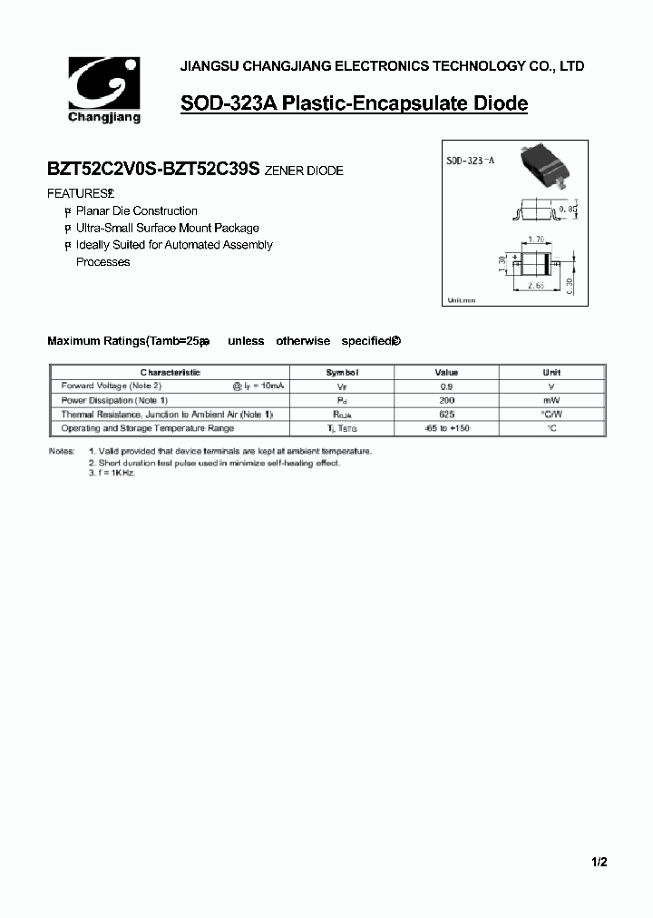 BZT52C2V0S-BZT52C39S_2258683.PDF Datasheet