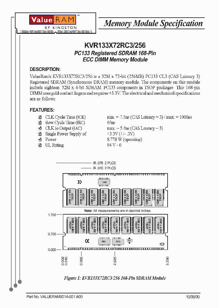 KVR133X72RC3256_2259670.PDF Datasheet