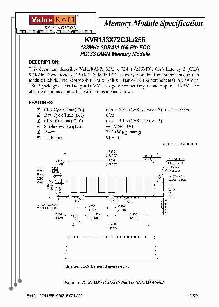 KVR133X72C3L256_2259669.PDF Datasheet