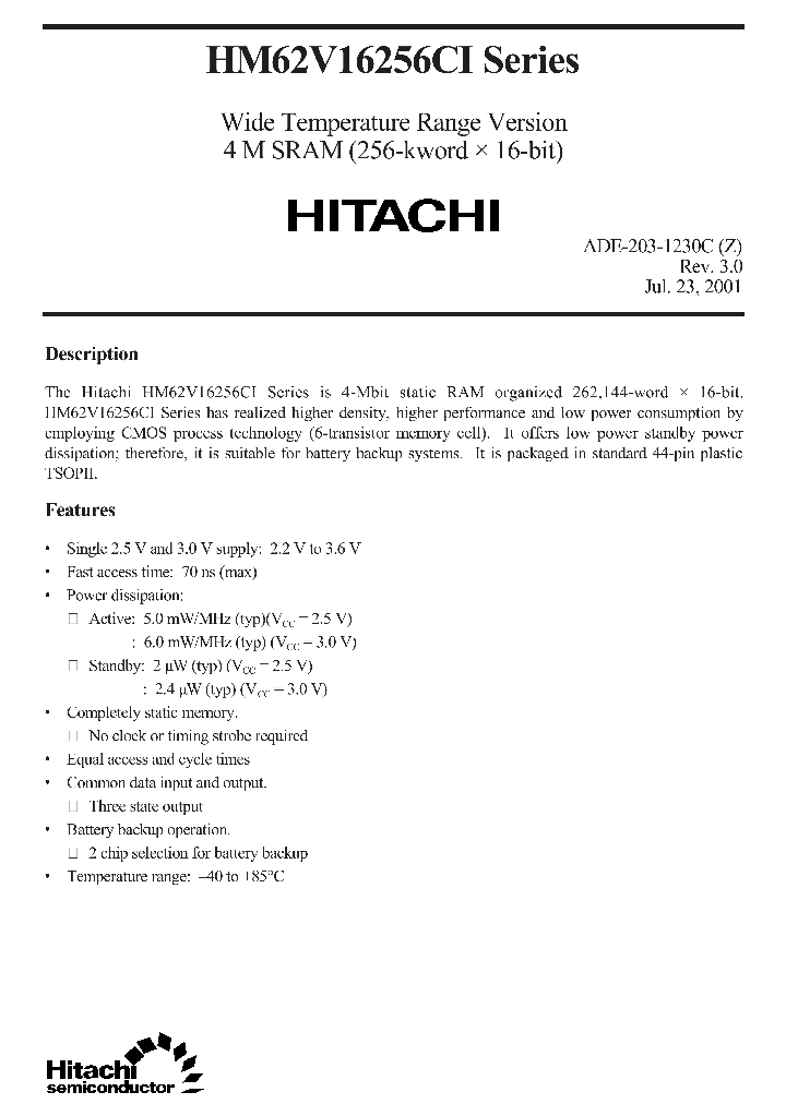 HM62V16256CISERIES_2260678.PDF Datasheet