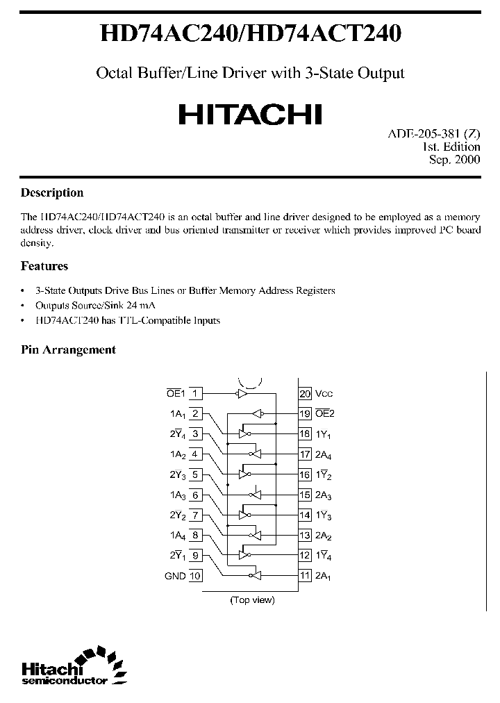 HD74AC240HD74ACT240_2261708.PDF Datasheet