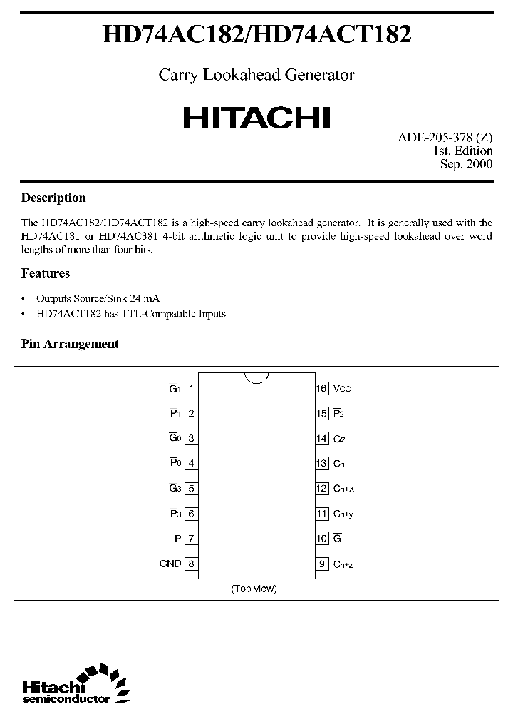 HD74AC182HD74ACT182_2261707.PDF Datasheet