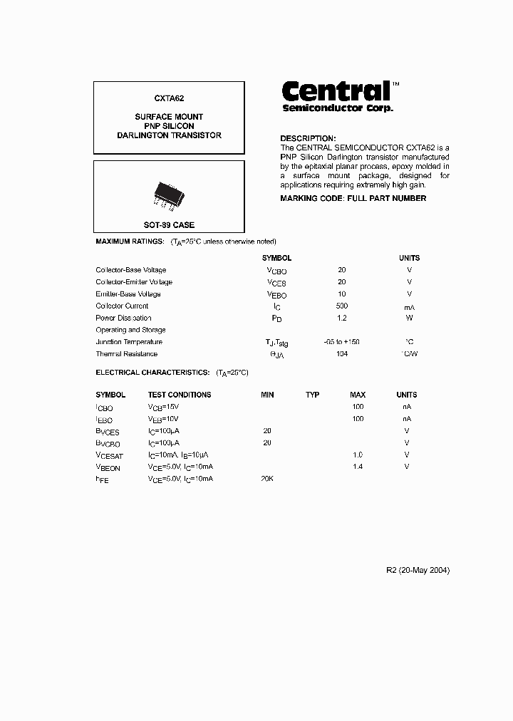 CXTA62_2262078.PDF Datasheet