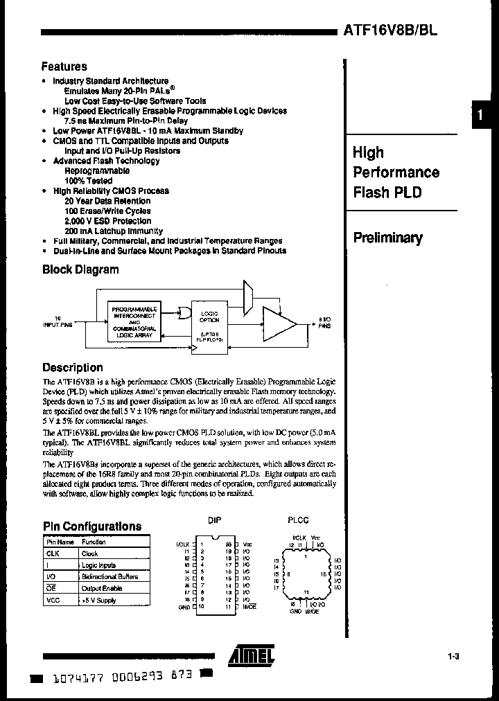 ATF16V8BL-10PC_2263296.PDF Datasheet