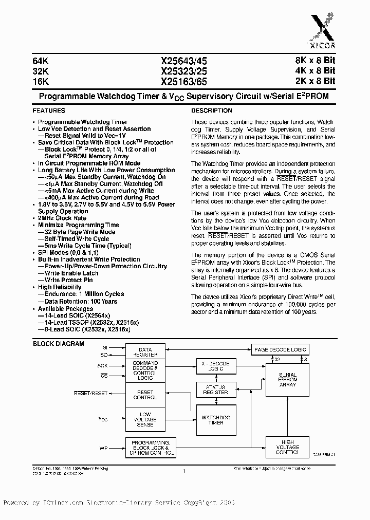 X25325S8I_2264278.PDF Datasheet