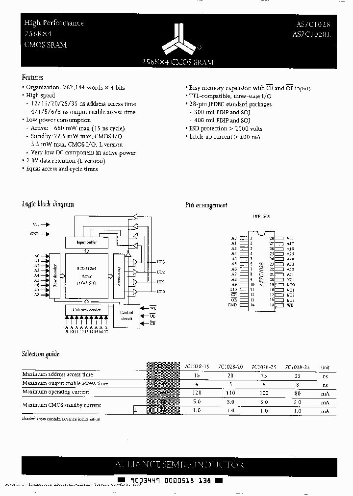 AS7C1028-12TJC_2264820.PDF Datasheet