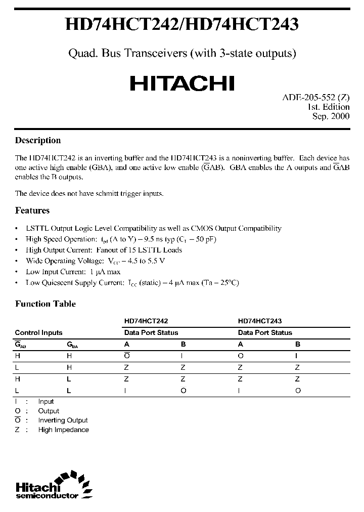 HD74HCT242HD74HCT243_2261698.PDF Datasheet