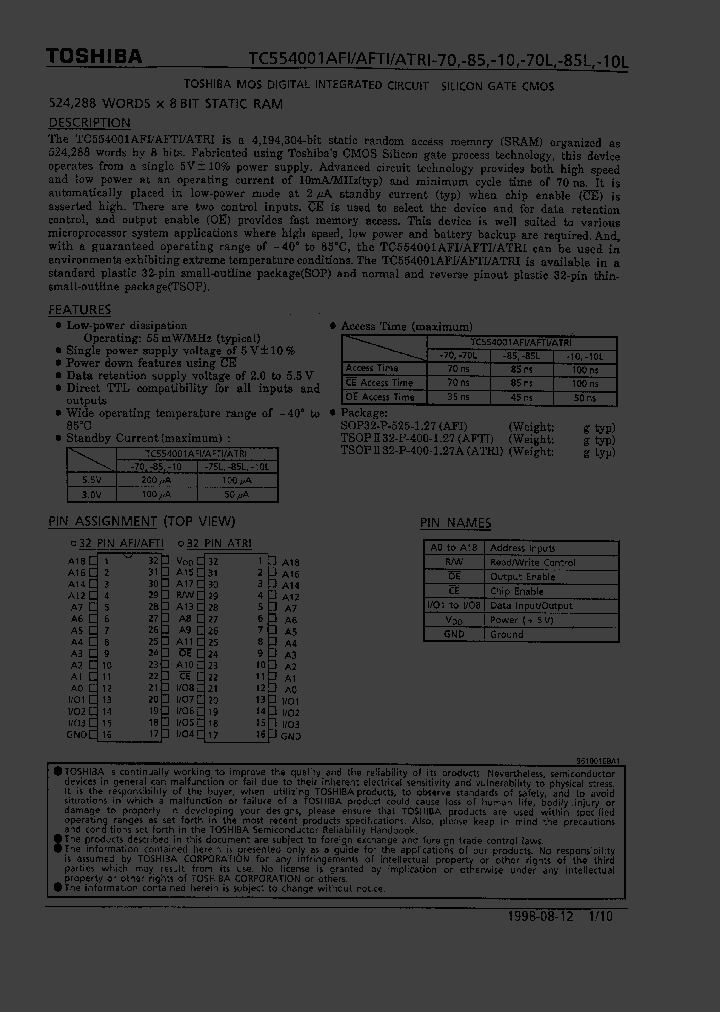TC554001AFI-70_2266940.PDF Datasheet