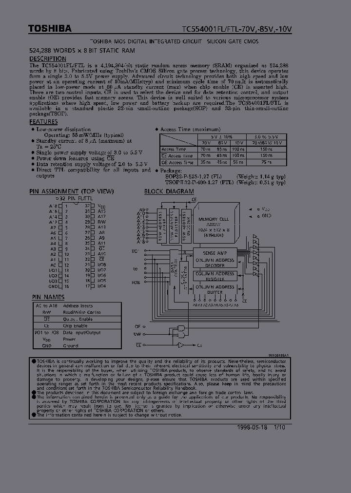 TC554001FTL-70V_2267721.PDF Datasheet